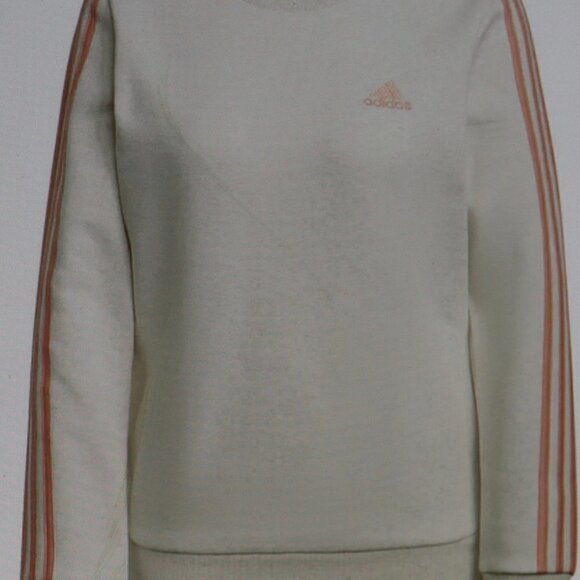 Adidas Essentials 3-Stripes Fleece Sweatshirt Size L - Picture 3 of 3